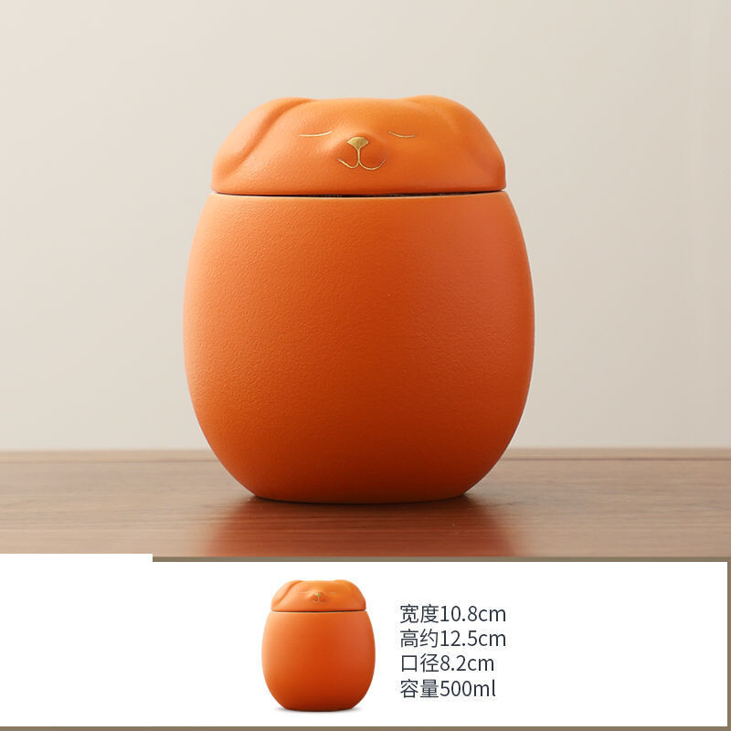 Akmens tējas kastes, mitrumizturīgas uzglabāšanas kastes, retro keramikas kastes, noslēgtas kucēnu kastes, vienkāršas keramikas barības uzglabāšanas kastes, mājdzīvnieku kastes