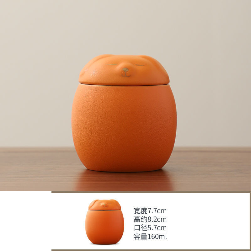 Akmens tējas kastes, mitrumizturīgas uzglabāšanas kastes, retro keramikas kastes, noslēgtas kucēnu kastes, vienkāršas keramikas barības uzglabāšanas kastes, mājdzīvnieku kastes