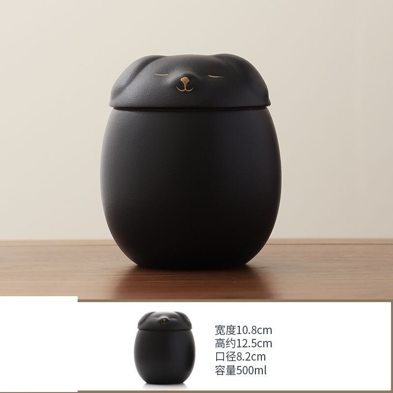 Akmens tējas kastes, mitrumizturīgas uzglabāšanas kastes, retro keramikas kastes, noslēgtas kucēnu kastes, vienkāršas keramikas barības uzglabāšanas kastes, mājdzīvnieku kastes