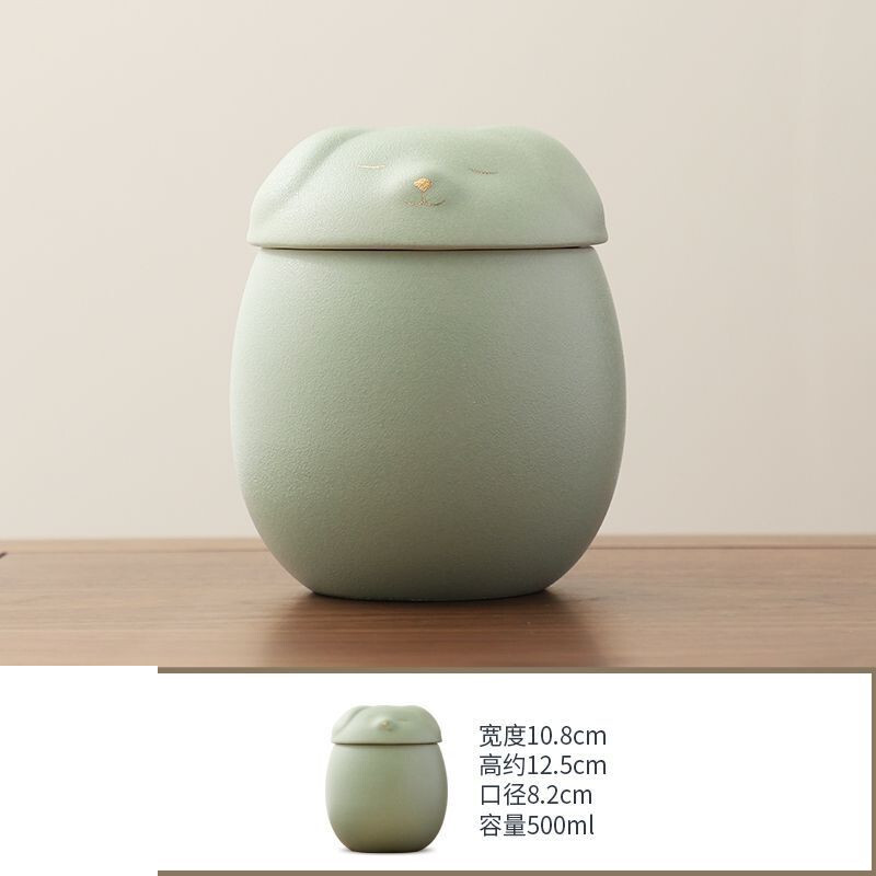 Akmens tējas kastes, mitrumizturīgas uzglabāšanas kastes, retro keramikas kastes, noslēgtas kucēnu kastes, vienkāršas keramikas barības uzglabāšanas kastes, mājdzīvnieku kastes