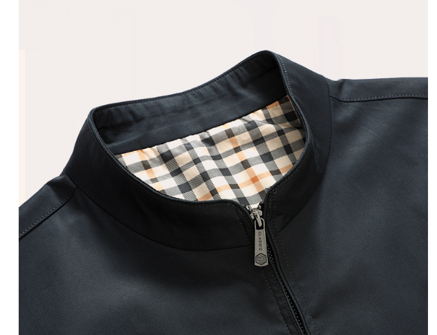 Мъжко есенно яке за средна и по-възрастни хора, памучно палто със стойка и яка, свободно палто, мъжко ежедневно облекло за татко