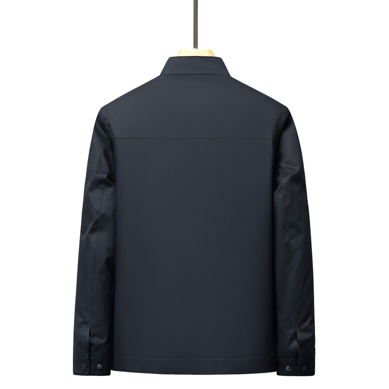 Мъжко есенно яке за средна и по-възрастни хора, памучно палто със стойка и яка, свободно палто, мъжко ежедневно облекло за татко