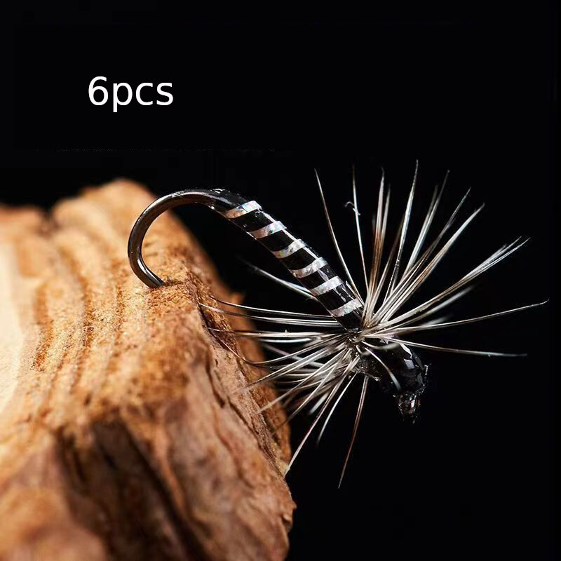 Chironomidai, grifitai, plūduriuojantys kabliukai (6 vnt.) muselinei žvejybai, kabliukai nuodingiems uodams, masalai, mikro rūšims, baltas masalas Maku, karšiams ir Culter scapulatus