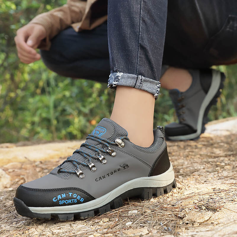 Есенни и зимни туристически обувки, устойчиви на износване, ежедневни спортни обувки за мъже, туристически обувки за пътуване, плюс кадифени големи работни обувки за татко
