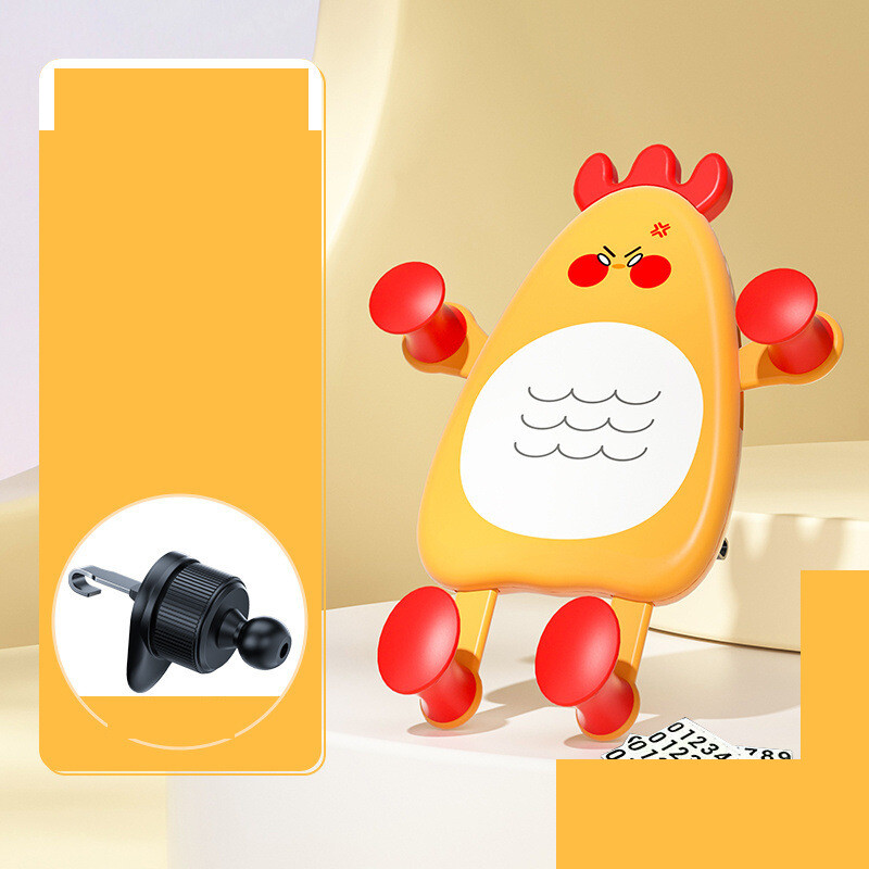 Държач за телефон в кола сладък клипс за изход за въздух стабилна стойка за навигация автомобилни консумативи креативна употреба в кола