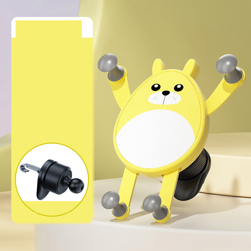 Държач за телефон в кола сладък клипс за изход за въздух стабилна стойка за навигация автомобилни консумативи креативна употреба в кола