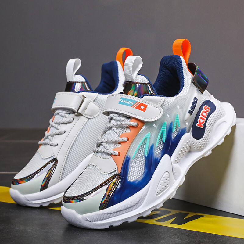 „Jinjiang“ vaikiški batai berniukams, nauji pavasariniai ir rudens kvėpuojantys vaikiški sportiniai batai su dvigubu tinkleliu vidurinių ir vyresnių klasių mokiniams 2025 m.