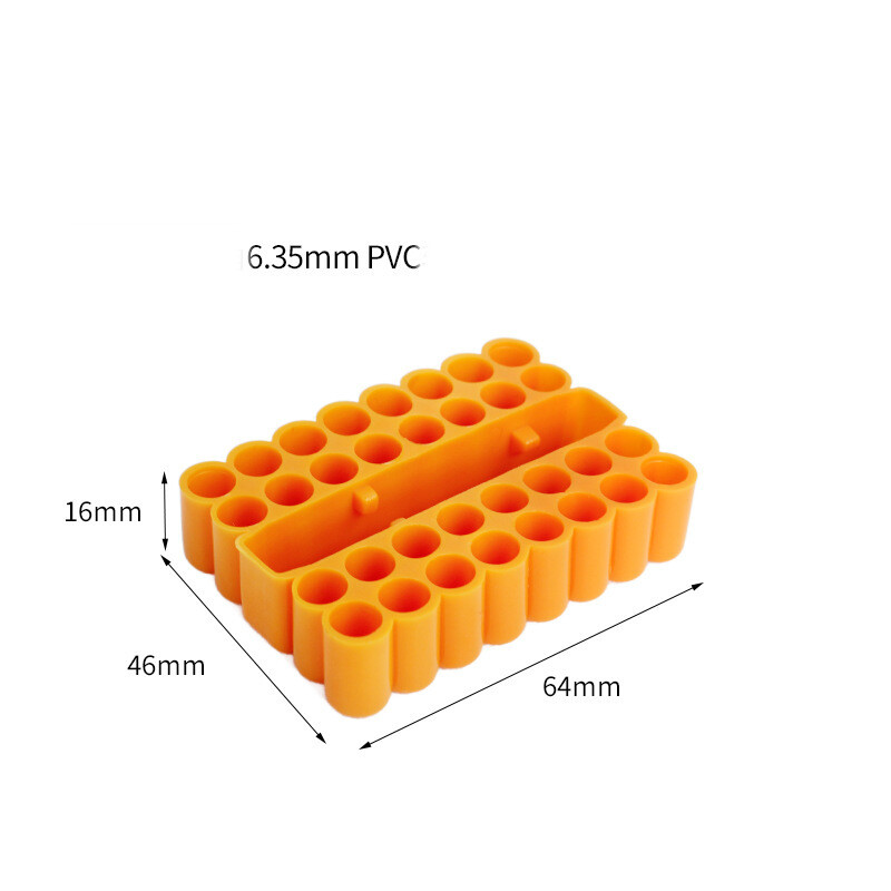 Лента за съхранение на битове 6.35 мм шестостенна дръжка за отвертка, кутия за съхранение, 10 отвора, 12 отвора, мека гумена лента за съхранение