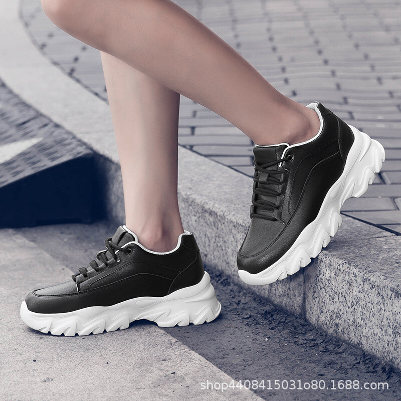 Трансгранични големи размери за увеличаване на височината 8 см, обувки за татко с дебела подметка, обувки на платформа, двойни обувки, студентски спортни обувки, дамски обувки, мъжки обувки