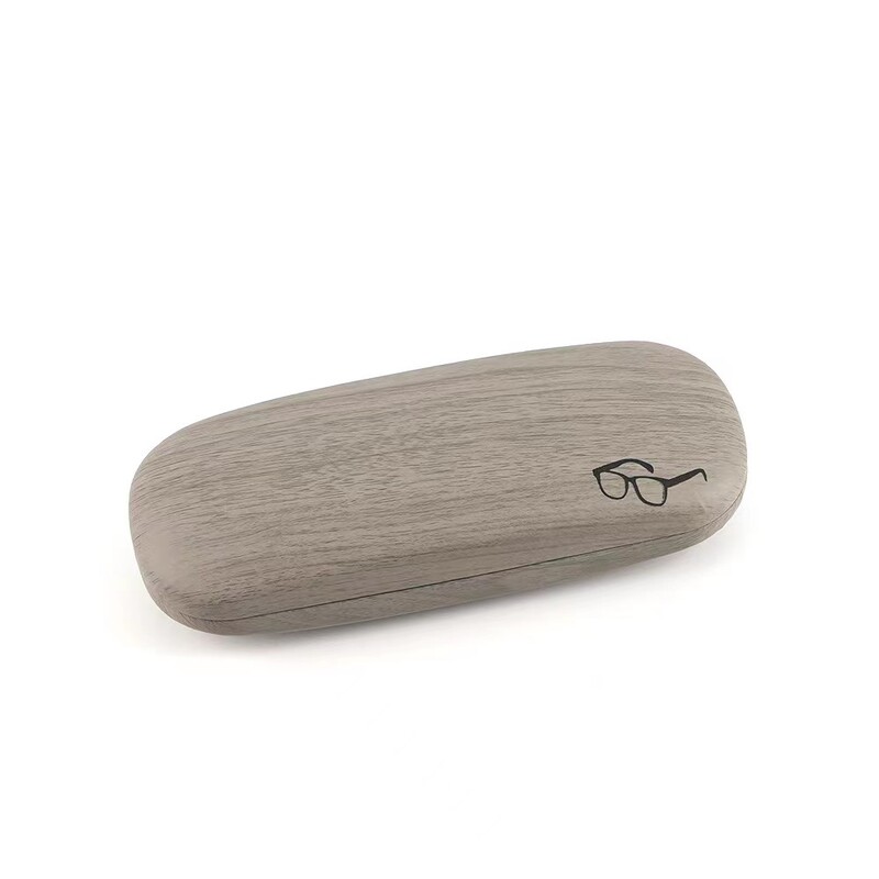 Kavos ir pieno serija, atsparus slėgiui, nešiojamas rėmelis, mielas studentas, aukštos kokybės medžio raštas, geležinis, atsparus slėgiui, didelis apvalus trumparegystės akinių dėklas su priekiniu stiklu