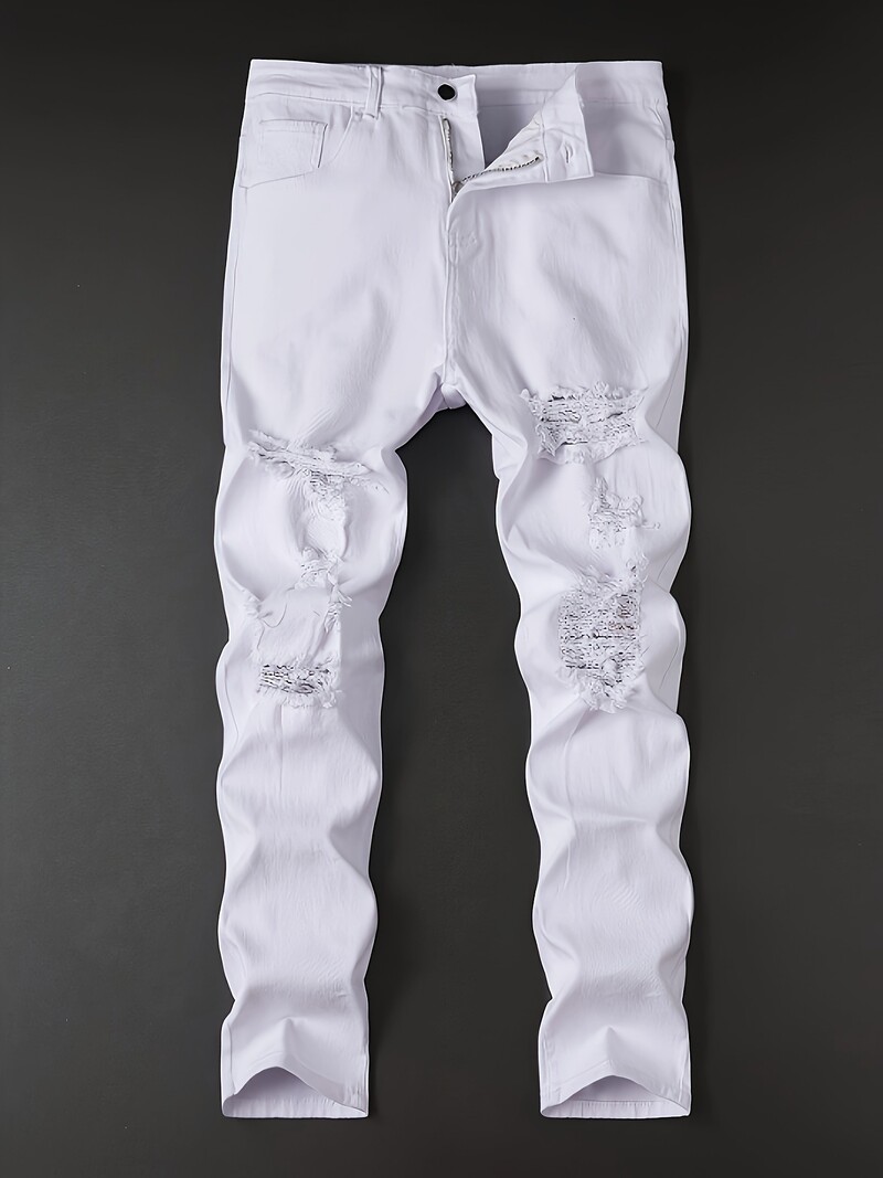 Muške uske traperice s rupama