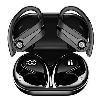 Ασύρματα ακουστικά Bluetooth με τις καλύτερες πωλήσεις στο Amazon Q63, αθλητικά για τρέξιμο, γάντζο αυτιών, μείωση θορύβου, μεγάλη διάρκεια ζωής μπαταρίας, λειτουργία αναμονής