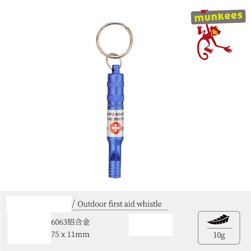 Munkees pirmās palīdzības svilpe izdzīvošanai savvaļā, dzīvību glābjoša izdzīvošanas svilpe brīvā dabā, augstfrekvences savvaļas dzīvnieku svilpe, ūdensizturīga