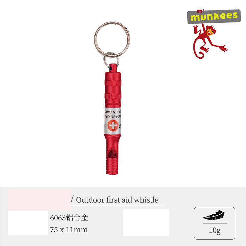 Munkees pirmās palīdzības svilpe izdzīvošanai savvaļā, dzīvību glābjoša izdzīvošanas svilpe brīvā dabā, augstfrekvences savvaļas dzīvnieku svilpe, ūdensizturīga