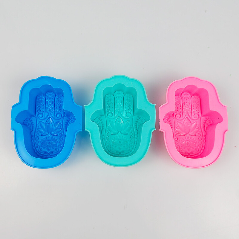 Silikoninė torto forma „Budos ranka“ su viena skylute, rankų darbo muilo forma, klijuojamos žvakės, Fatima, silikoninė torto forma