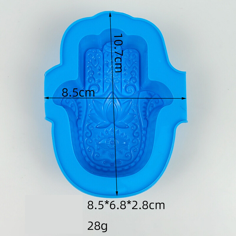 Silikoninė torto forma „Budos ranka“ su viena skylute, rankų darbo muilo forma, klijuojamos žvakės, Fatima, silikoninė torto forma