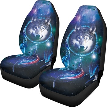 Lauvas un vilka sapņu ķērāja automašīnas pārsegs, personalizēts dizains, universāls automašīnas pārsegs