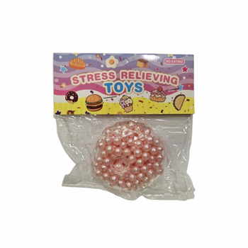 Скуиши с перли, Антистрес, Силиконово, Розово, 6 см