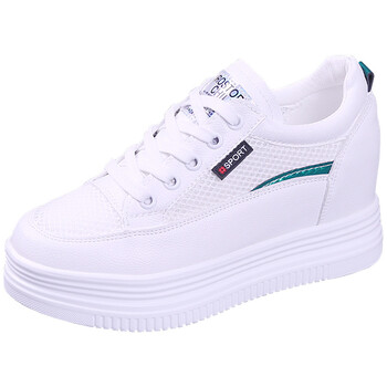 Sieviešu platformas kurpes ar biezu zoli, 2025. gada pavasaris/vasara, jaunas, dobas, elpojošas sieviešu tīklveida kurpes, plānas, baltas ikdienas kurpes sievietēm.