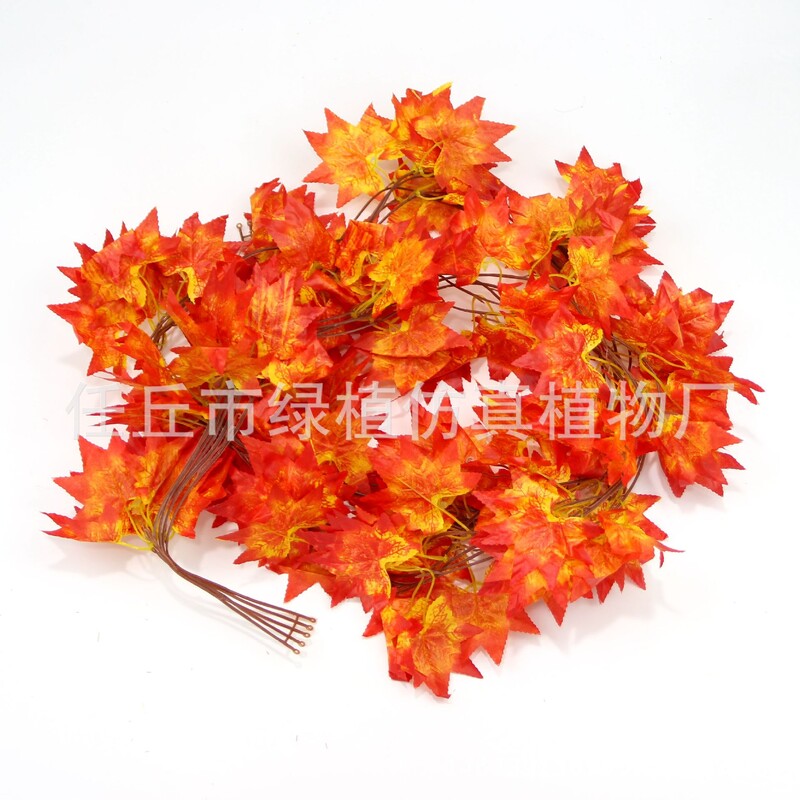Klevo lapo vynmedžio imitacija, plastikinė gėlė, vynmedžio lapai, vynmedžio dirbtinė gėlė, grotelės, vestuvių namų lubų augalas