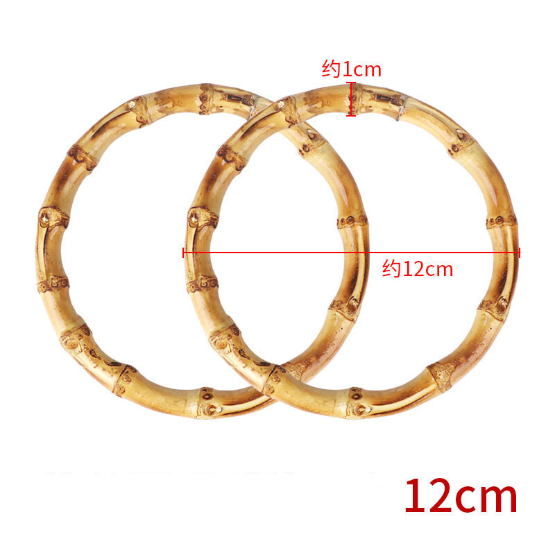 „Pasidaryk pats“ krepšio priedai iš bambuko rankenos, medinio rankenos žiedo, bambuko žiedo, rankinio traukimo žiedo, medinio žiedo rankenos, D formos rankenos