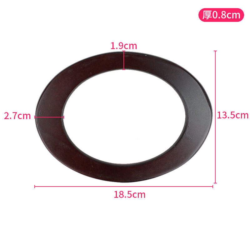 „Pasidaryk pats“ krepšio priedai iš bambuko rankenos, medinio rankenos žiedo, bambuko žiedo, rankinio traukimo žiedo, medinio žiedo rankenos, D formos rankenos