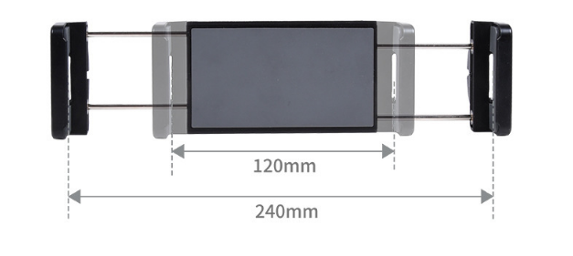 Удължител за маркуч за предно стъкло на автомобил, държач за мобилен телефон, навигация, таблет за кола, държач за мобилен телефон с голям екран 12 инча
