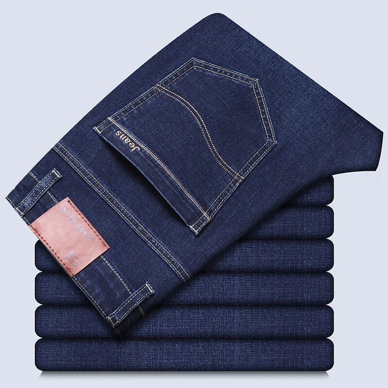 Muške traperice, široke ravne hlače, ležerne muške hlače, proljeće 2025., novi stil, muška odjeća za mlade, duge hlače za četiri godišnja doba