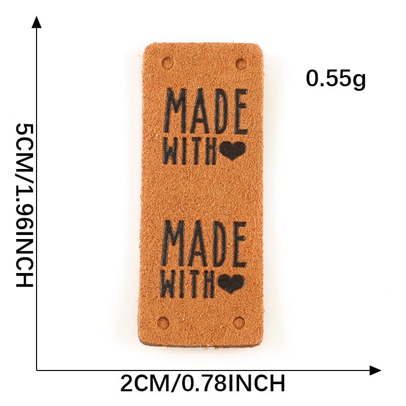 Accesorii vestimentare marca Duoku - Petice DIY pentru încălțăminte, pălării, bagaje și accesorii, etichete din piele cu litere englezești