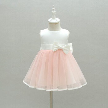 Korėjietiško stiliaus rožinė mergaitei, vienerių metų, šimto dienų vestuvinė suknelė, pilnaties vyno spalvos, princesės pūsta suknelė