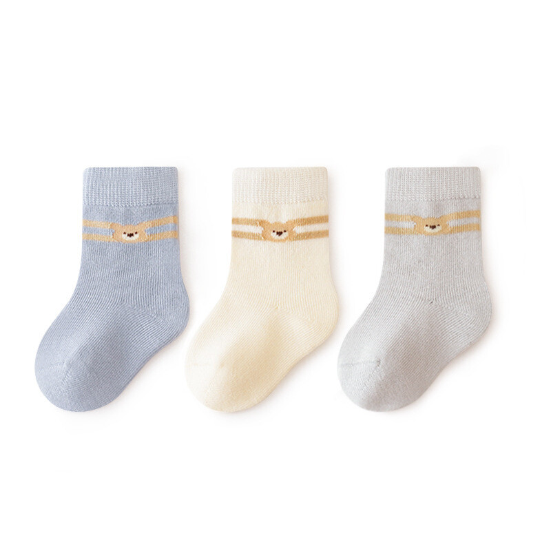 Rudeninės kūdikių kojinės A tipo be kauliukų, plačios kojinės naujagimiams, berniukams ir mergaitėms, vaikiškos medvilninės kojinės su animacinių filmukų personažais