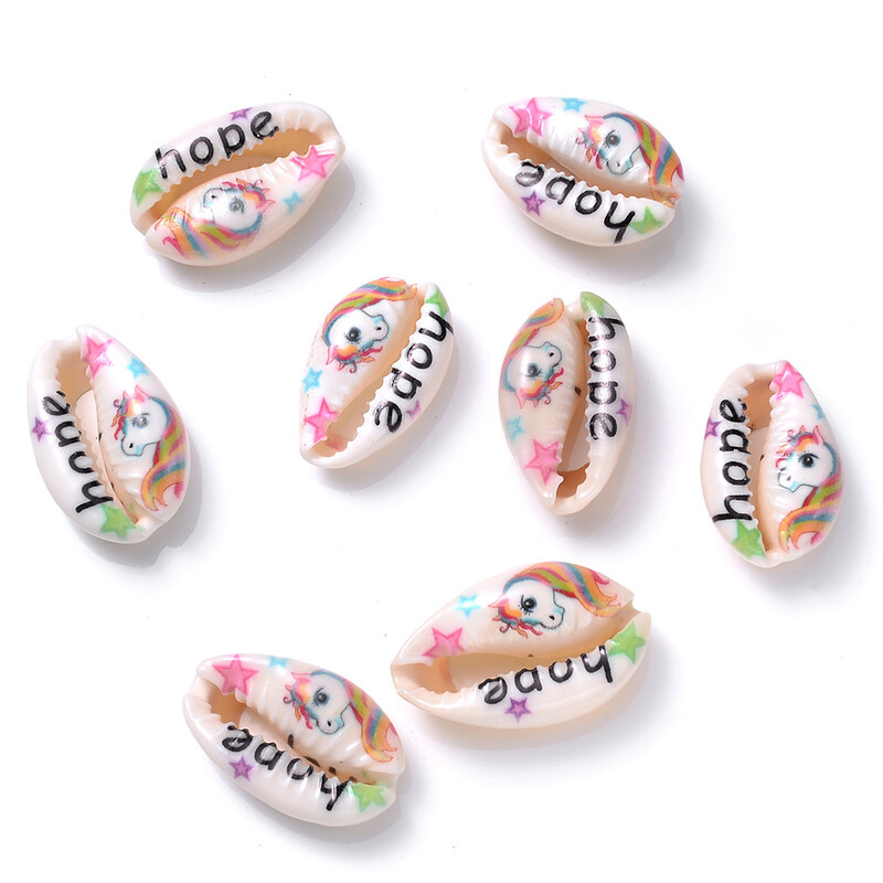 Трансгранични горещо продавани многостилни и многоцветни аксесоари за бижута „Направи си сам“ с цветен принт на естествена черупка с кактус, морска звезда