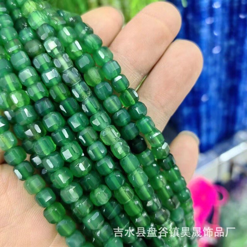 Естествена руда турмалинов нефрит ахат, фасетиран малък куб захар, полуготов, свободен, мънисто колие, гривна, „Направи си сам“ бижута