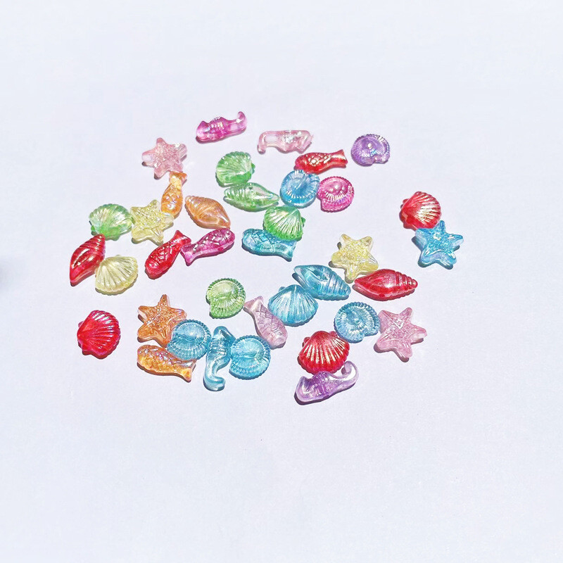 Аксесоари за бижута „Направи си сам“, океанска серия, черупка от морска звезда, галванично покритие, магическа верижка, колие, низ, свободни мъниста, материал