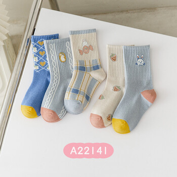 Vaikiškos kojinės rudeniui ir žiemai, naujos mielos medvilninės kojinės su animacinių filmukų personažais, vidutinio ilgio, berniukams ir mergaitėms nuo 1 iki 15 metų, kūdikiams skirtos kojinės princesės stiliaus