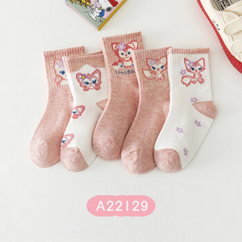 Vaikiškos kojinės rudeniui ir žiemai, naujos mielos medvilninės kojinės su animacinių filmukų personažais, vidutinio ilgio, berniukams ir mergaitėms nuo 1 iki 15 metų, kūdikiams skirtos kojinės princesės stiliaus