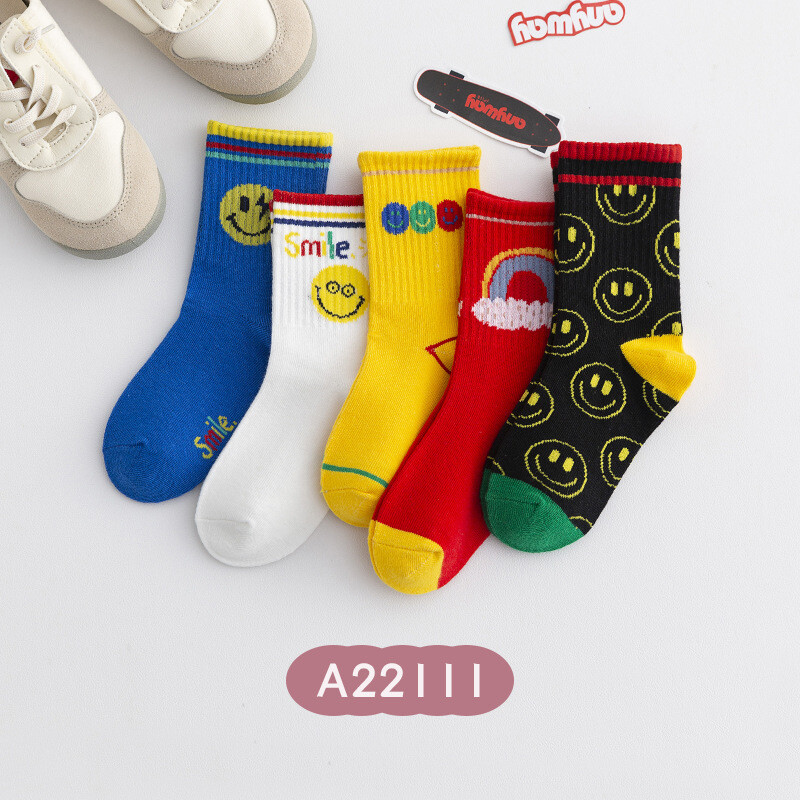 Vaikiškos kojinės rudeniui ir žiemai, naujos mielos medvilninės kojinės su animacinių filmukų personažais, vidutinio ilgio, berniukams ir mergaitėms nuo 1 iki 15 metų, kūdikiams skirtos kojinės princesės stiliaus