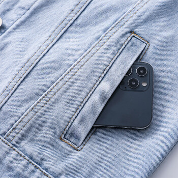 „Real shot 2024“ pavasario ir rudens naujoji korėjietiško stiliaus laisvo dizaino džinsinė striukė moterims be rankovių