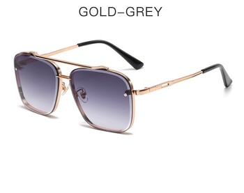 2025. gada jaunas Eiropas un Amerikas modes metāla kvadrātveida rāmja saulesbrilles vīriešiem, pārrobežu tendence, ielu mode