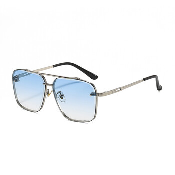 2025. gada jaunas Eiropas un Amerikas modes metāla kvadrātveida rāmja saulesbrilles vīriešiem, pārrobežu tendence, ielu mode