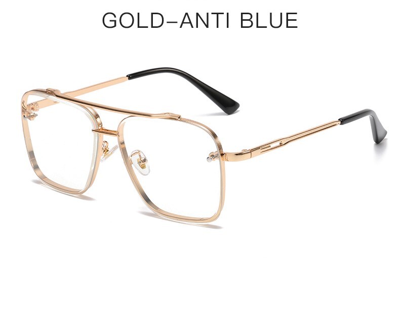 2025. gada jaunas Eiropas un Amerikas modes metāla kvadrātveida rāmja saulesbrilles vīriešiem, pārrobežu tendence, ielu mode