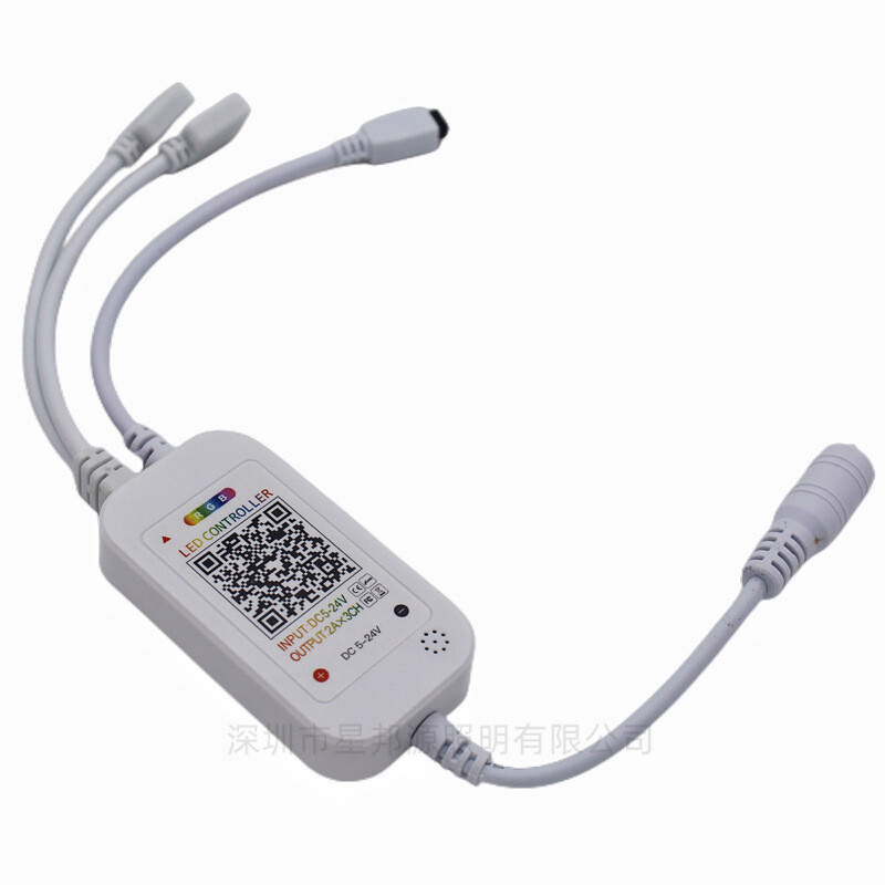 Infraraudonųjų spindulių 40 klavišų LED „Bluetooth“ spalvotų RGB šviesos juostų valdiklis, programėlės valdymas, vienos ar dviejų muzikinių šviesos juostų valdymas