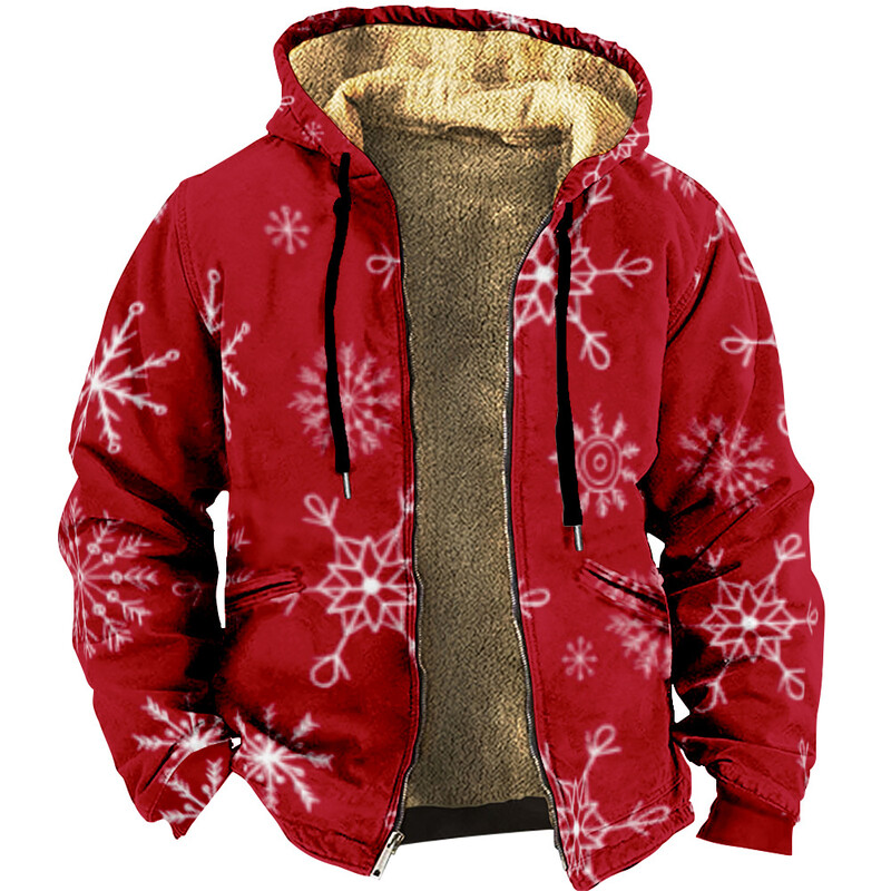 Pamučna zimska jakna s dugim rukavima i džepovima, prikladna za muškarce, s europskim i američkim modelima, žuta podstava, 3D digitalni tisak, razni uzorci, široka i udobna.