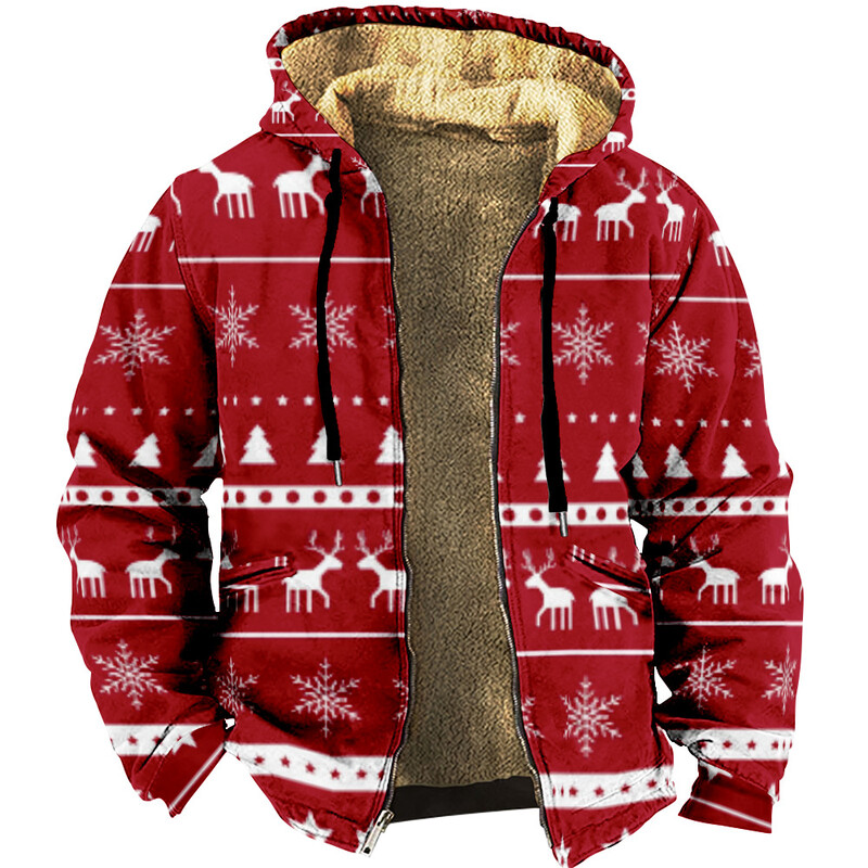 Pamučna zimska jakna s dugim rukavima i džepovima, prikladna za muškarce, s europskim i američkim modelima, žuta podstava, 3D digitalni tisak, razni uzorci, široka i udobna.