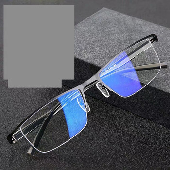 Vyriški pusapvaliai skaitymo akiniai, didelės raiškos optiniai lęšiai, apsaugantys nuo mėlynos šviesos, derva, skaitymo akiniai vidutinio ir vyresnio amžiaus žmonėms, akiniai verslui