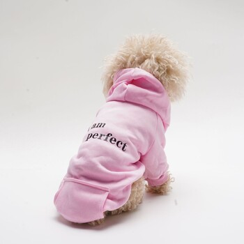 Φούτερ με κουκούλα για κατοικίδια με στάμπα γραμμάτων, χαλαρό, casual, για μικρές και μεσαίες γάτες, αρκουδάκι, ρούχα Bichon