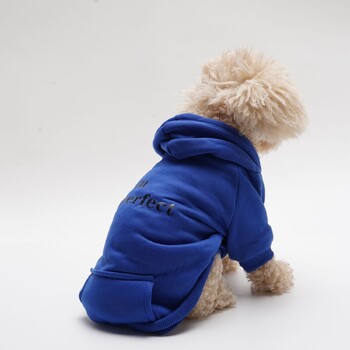 Φούτερ με κουκούλα για κατοικίδια με στάμπα γραμμάτων, χαλαρό, casual, για μικρές και μεσαίες γάτες, αρκουδάκι, ρούχα Bichon