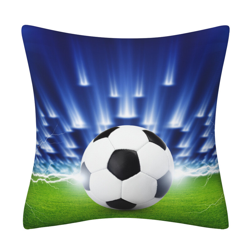 Husă de pernă decorativă din piele pentru canapea și mașină, vânzare fierbinte transfrontalieră, baschet, fotbal