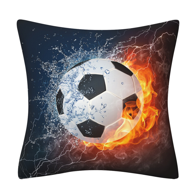 Husă de pernă decorativă din piele pentru canapea și mașină, vânzare fierbinte transfrontalieră, baschet, fotbal