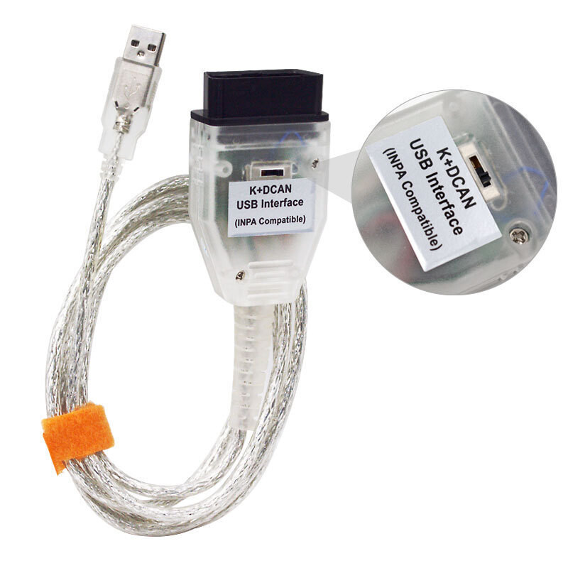 BMW E važiuoklės diagnostikos kabelis, K+DCAN FT232R L su jungikliu, skirtas naudoti tarpvalstybiniu mastu